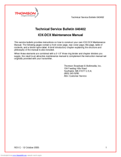 THOMSON DCX Series Maintenance Manual