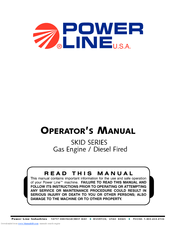 Power Line SKID SERIES Operator's Manual