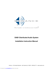 Sonance DAB1 Installation Instructions Manual