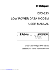 Dataplex DPX-213 User Manual