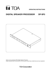 TOA DP-SP3 Operating Instructions Manual