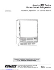 Symphony Symphony REF4-ADA Installation, Operation And Service Manual