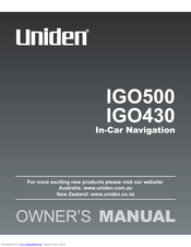 Uniden IGO500 Owner's Manual