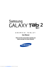 Samsung Galaxy Tav 2 User Manual