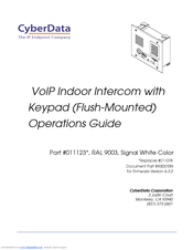 Cyberdata 011123x Operation Manual