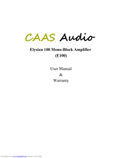 CAAS Audio E100 User Manual