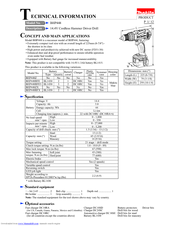 Makita BHP448RFE Technical Information