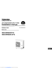 Toshiba RAV-SP804ATP-E Installation Manual