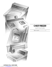 Whirlpool Chest freezer Use & Care Manual