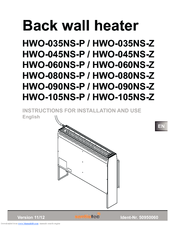 Sentiotec HWO-035NS-P Instructions For Installation And Use Manual