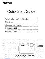 Nikon COOLPIX AWIOO Quick Start Manual