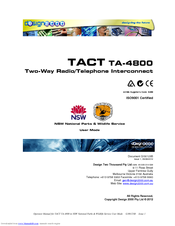 Desighn2000 TACT TA-4800 Operator's Manual
