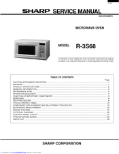 Sharp R-3S68 Service Manual