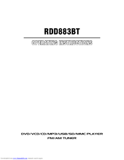 Caliber RDD883BT Operating Instructions Manual