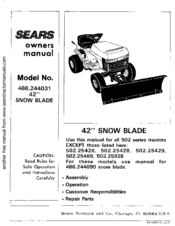 Sears 486.244031 Owner's Manual