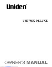 Uniden UH078SX DELUXE Owner's Manual