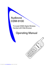 Audiovox CDM-9100 Operating Manual