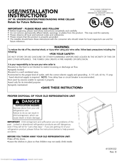 Viking DUWC Use & Installation Instructions Manual