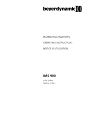 Beyerdynamic IMS 900 Operating Instructions Manual
