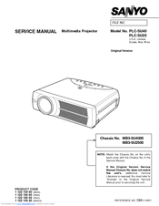 Sanyo PLC-SU25 Service Manual