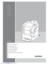 Siemens TE503RW Instruction Manual