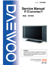 Daewoo DLP-3022 Service Manual