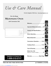 Frigidaire Microwave Oven Use & Care Manual