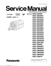 Panasonic HDC-TM40PU Service Manual