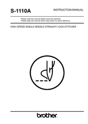 Brother S-1110A Instruction Manual