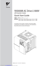 YASKAWA Lift Inverter L1000V Quick Start Manual