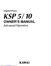 Kawai KSP 10 Owner's Manual