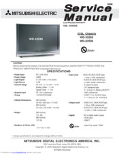 Mitsubishi Electric WD-62526 Service Manual