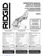 RIDGID R86040 Operator's Manual