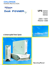 Chloride Desk POWER 500 Operating Manual