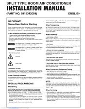 Fujitsu Inverter Halcyon ASU24CL Installation Manual
