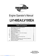 Tecumseh LV195EA 195cc 6.5hp engine aka LEV120 