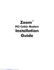 Zoom PCI Cable Modem Installation Manual