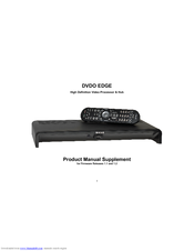 DVDO EDGE Product Manual Supplement