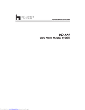 Hollywood At Home VR-652 Operating Instructions Manual
