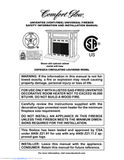 Comfort Glow CGFB32CA Circulating Louvered Installation Manual