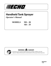 Echo MS-20 Operator's Manual