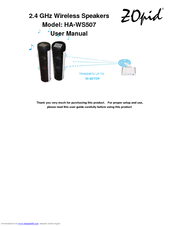ZOpid HA-WS507 User Manual