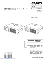 Sanyo PLC-SU32 Service Manual