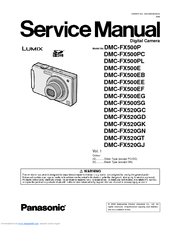 Panasonic Lumix DMC-FX500EF Service Manual