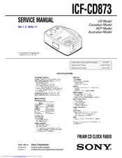 Sony Walkman ICF-CD873 Service Manual