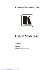 Kramer FC-46xl User Manual