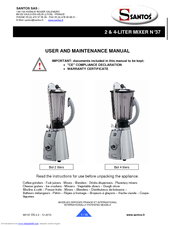 Santos 37C User And Maintenance Manual