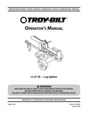 Troy-Bilt LS 27 TB Operator's Manual