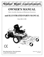 Walker Rider Lawnmowers MB Owner's Manual