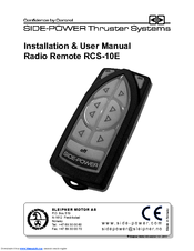 SLEIPNER MOTOR AS SIDE-POWER RCS-10E Installation & User Manual
